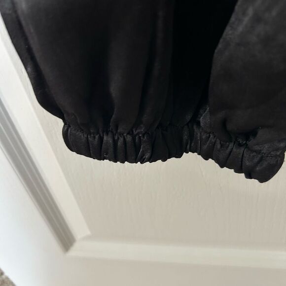 Kori Women’s New Black Satin Sleeveless Jumpsuit with Silver Snaps  Size Small - Picture 10 of 15